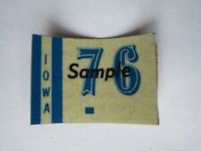 IOWA****1976****** BICENTENNIAL SAMPLE  NOS  REGISTRATION  STICKER picture