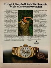 1978  Rolex Day-Date Gold Watch Frederick Forsyth Photo Vintage Print Ad x picture
