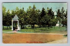 Everett WA-Washington, City Park, Park Gazebo, Antique Vintage Souvenir Postcard picture