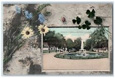 c1910's Entrance Vandeventer Place Fountain Carriage St. Louis Missouri Postcard picture