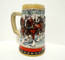 Budweiser 1988 Collector's Stein - Holiday Clydesdale Horses Great Shape picture