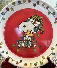 Peanuts, Snoopy Christmas Plastic Dinner Plate 10.5 picture