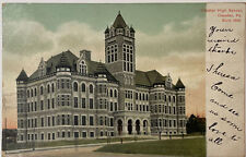 1906 Litho-Chrome Postcard - Chester High School, Pennsylvania - Rare Antique PC picture