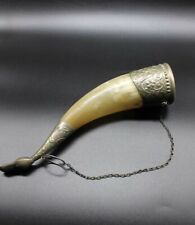 USSR Soviet Russia Caucasian Wine Drinking Horn Cup with OLYMPIC LOGO  picture