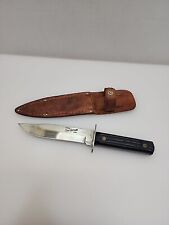 Vintage Utica USA Sportsman Knife With Leather Sheath picture
