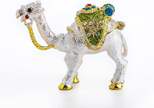 Tiny Cute Camel Figurine Collectible,Hinged Crystal Jeweled Animal Trinket Jewel picture