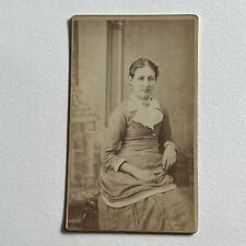 Antique CDV Photograph Lovely Modest Young Woman Kind Eyes picture