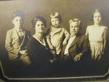 Vintage Cabinet Card Photo Family of 5 Cortland, N.Y. Kenyon's Studio picture