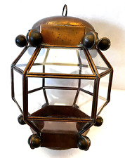 Scarce Signed 1940's Vintage Taxco Hector Aguilar Hexagonal Copper Lantern picture