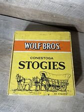 Wolf Bros Conestoga Stogies Cigar Box Vintage RARE Cardboard picture