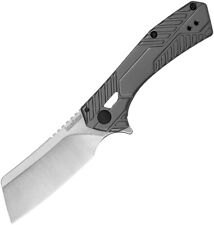 Kershaw Static Frame Lock Knife Gray Stainless Handle Sheepsfoot Blade 3445 picture