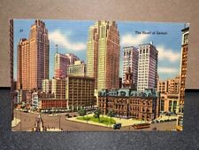 The Heart of Detroit, Michigan, 1940 USA Collectible Unposted Postcard picture