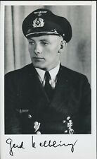 Gerd Kelbling signed photo. U-593 Cpt. Scarce. picture