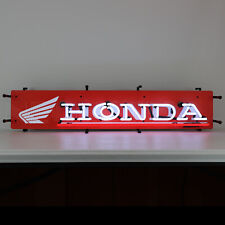 Honda Neon sign Racing Wings Motocross Motorcycle Garage Glass Supercross lamp picture