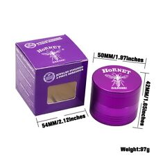 New 50mm Aluminum Alloy 4-Layer Grinder Single Gift Box Grinder Purple picture