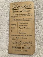 1920s Notebook Advertises Lockyear’s Business College Evansville IN Pocket Size picture