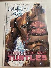 TMNT #1 Battle Damage Krang Virgin NYCC 2x Signed Tyler Kirkham & Kevin Eastman picture