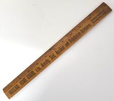 Antique (c.1907) Wooden 12 Inch Ruler National Home Guard Insurance Ad Warren PA picture