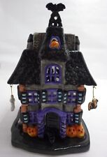 JC Penny Haunted House Ghosts Owl Bats Pumpkins Ceramic Luminary Vintage picture