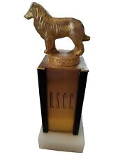 Vintage Dog Show Gold Trophy Antique Topper Animal Collie Good Condition picture