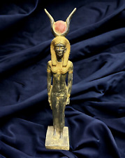Egyptian Hathor Statue Ancient Antiques Goddess of Sensuality Pharaonic Rare BC picture