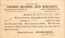 Crosman Brothers, Seed Merchants, Rochester, New York NY 1902 picture