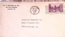 BP Miller & Co Lancaster PA Vintage Envelope 1934 picture