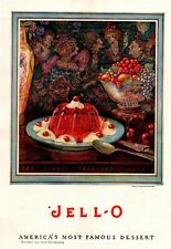 1923 Jell-O Vintage Print Ad America's Most Famous Dessert  picture