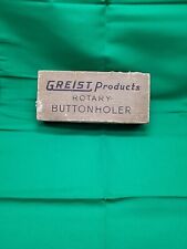 Vintage GREIST Products Rotary Buttonholer 8 Attachments  Original Box, Grandma picture