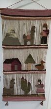 Peruvian Scene Figures Wool Decor Vintage from Estate 22 x 47 picture