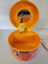 Disney Beauty & The Beast Spinning Belle Jewelry Music Box WORKS + Necklace  picture