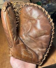 WW2 1940s Rawlings Special Services US Army Baseball Glove WWII Leather Mitt picture
