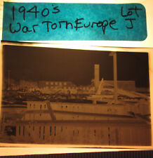 Vintage 1940s Photo 120 Negative WWII Europe Wartorn Battle Damage Debris Rubble picture