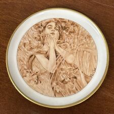 Small 4” Hutschenreuther Alfons Mucha August Trinket Dish Vanity Plate Ring Tray picture