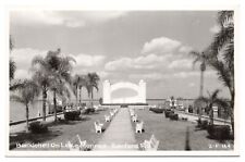 Vintage RPPC Band Shell on Lake Monroe Sanford FL Postcard Unposted Real Photo picture