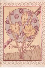 1870's Victorian Card - Easter Greetings Lillies Lovely Card picture