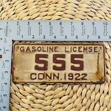 1922 Connecticut License Plate 555 Gasoline License Great Number ALPCA picture