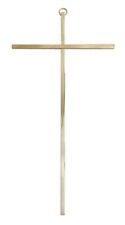 Plain Gold Plate  WALL CROSS -Gift Boxed - 10