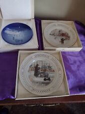 lot of 3 -Vintage Bing And Grondahl Porcelain Plates Collectible picture