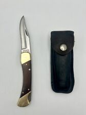 1979 SCHRADE+ U.S.A. LB7 4 PIN LOCKBACK KNIFE WITH ORIGINAL SHEATH picture