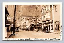 Franklin Street JUNEAU Alaska RPPC Vintage Real Photo Drug Store ~1940s picture