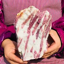3.82LB TOP Natural Red Tourmaline Crystal Rough Mineral Healing Specimen 507 picture