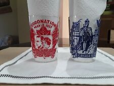 Vintage British Royalty Monarchy Glasses King George Coronation Tumbler 1937-39 picture