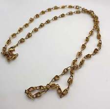 Vintage Trifari Fancy link dainty gold tone chain necklace 30 inch length picture