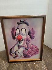 Vtg Arthur Sarnoff Happy Clown Framed Music Box. Send In The Clowns. Nose Winder picture