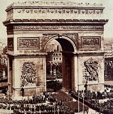 Bastille Day Parade Triumphal Arch Paris 1920s WW1 Military March GrnBin2 picture