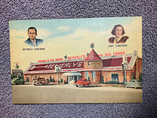 Beverly's Drive In Oklahoma City Linen Advertising Postcard Chicken in the Rough picture