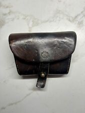 Vintage WW2 Swedish Military Infantry Leather Carbine Ammo Pouch Holder picture