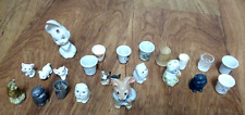 Vintage  Lot Miniature Handcrafted Kitty Cat kitten  and cups Figurines - TAIWAN picture