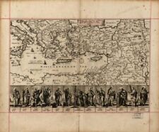 1680 Map | Travels and Voyages of Apostles in their mission | Saint Paul | Vint picture